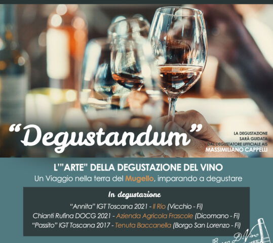 DEGUSTANDUM – Sabato 28 Ottobre ore 15 e 30